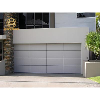 China Residential Waterproof Aluminum Composite Roll Overhead Windproof Panel Remote Control Sectional Garage Doors Aluminum Garage Door for sale