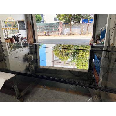 China Customized Automatic Full View Frameless Aluminum Garage Door Commercial Residential Windproof Tempered Glass Roll Garage Door Supplier for sale