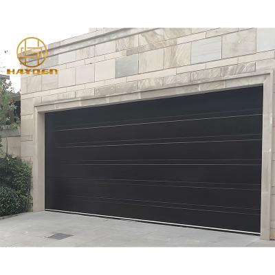 China Heat Insulation Style Soft Color Steel Aluminum Automatic Overhead Garage Door for sale