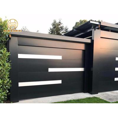 China Modern Heat Insulation Stripes Color Overhead Steel Garage Sectional Door for sale