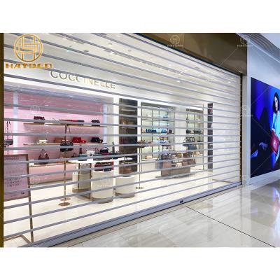 China Anti-theft Horizontal Straight Transparent Electric Polycarbonate PC Roller Shutter Door for sale