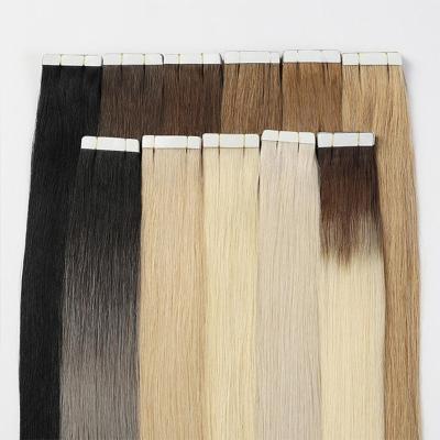 China Straight Straight Tape In Hair Extensions 100% Invisible Double Virgin Remy Hair Mini Tape Hair Extensions Supply Vendors for sale