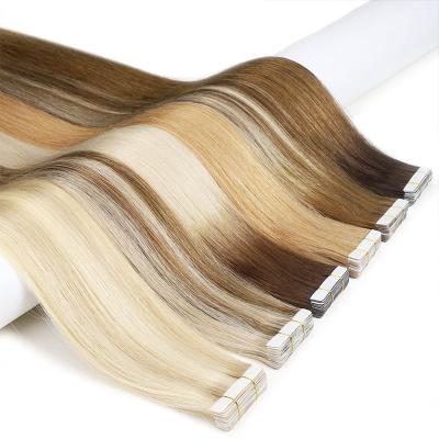 China Wholesale Straight Tape In Hair Extensions 100% Pulled Double Indian Virgin Remy Hair Mini Tape Hair Extension Tape Manufacturers for sale