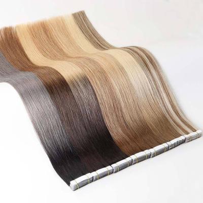 China Straight Tape In Hair Extensions Wholesale 100% Invisible Drawn Flower Tape Hair Extensions Russian Virgin Remy Double Hair Extensions Mini Hair for sale