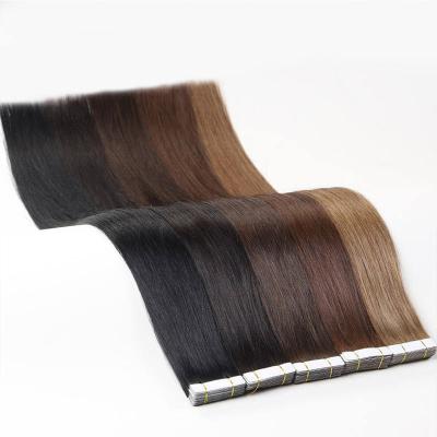 China Straight Straight Tape In Hair Extensions 12a 100% Virgin Double Remy Human Hair Injection Pulled Gray Tape In Hair Extensions Raw Indian for sale