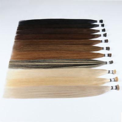 China Wholesale Straight I-tip European Remy Virgin Human Hair 100% Itips Curly Straight Pulled Double I Tip Hair Extension 20 Inch for sale