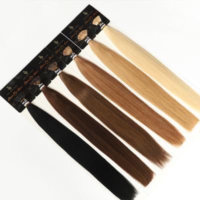 China i-itip straight remy human hair extensions 100% virgin raw cambodian hair 1B 18 20 22 inch double drawn i tip extensions for sale