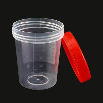 China PP Stay Clean Sterile Screw Cap Urine Sample Cups for sale