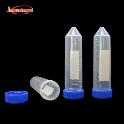 China Falcon Transparent Tube Screw Cap 50ml Leak Proof PP Centrifuge Tube Centrifuge Tube for sale