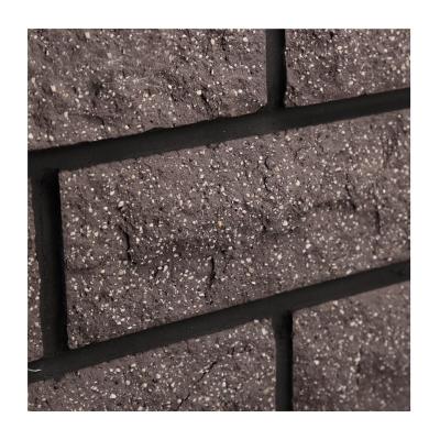 China Villa chocolate color facade villa exterior stone wall cladding ceramic terracotta split tiles for sale