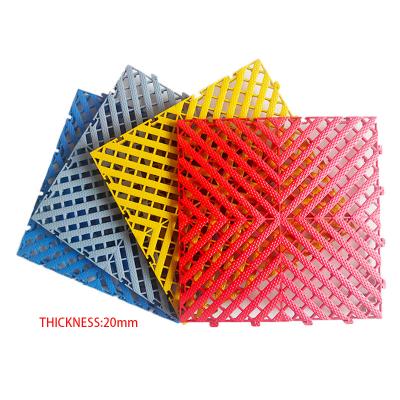 China Modern Plastic Interlocking Tiles , PP Interlock Tiles Parking Floor Mat Drainage Grill Splicing Sandy for sale