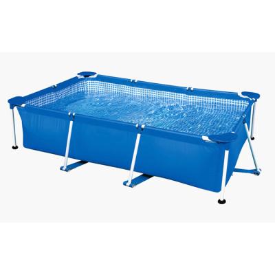 China Sink family swimming pool above ground rectangular swimming pool metal frame pool260 for sale