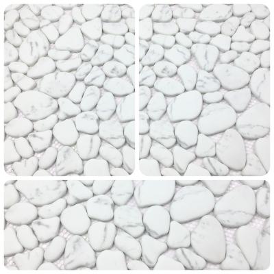 China Home Full Body Glass Stone Mosaic Tile White Glass Mosaic Tile for sale