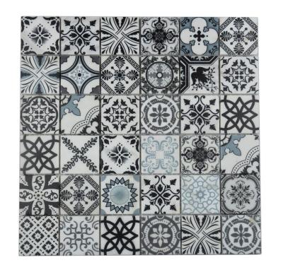 China Modern Marble Mosaics Inkjet Printing Artificial Stone Glass Mosaic Stone Mosaic for sale