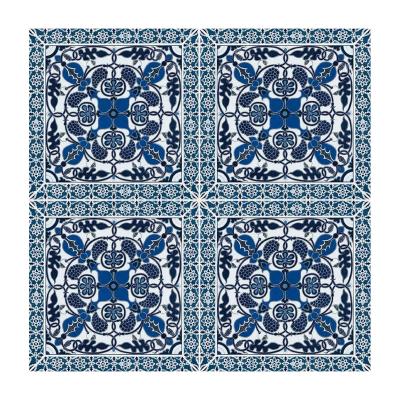 China Rustic Tiles Flower Decorative Tiles Inkjet Pattern Glazed Porcelain Floor Wall Tiles for sale