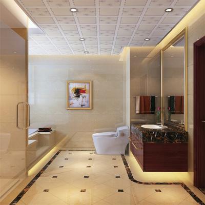 China Artistic ceilings waterproof pvc plastic faux interlocking ceiling panel for lebanon for sale