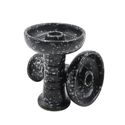 China Wholesale Hot Sale Ceramic Black Luster Hookah Shisha Tobacco Bowl Hookah Accessories for sale