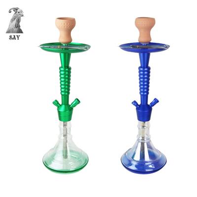 China Hookah Set Shisha Slim New Glass Metal Hookah Finish Set With Factory Price Wholesale for sale