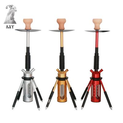 China Wholesale Slim Rocket Shaped Fashion Hookah Set Aluminum Alloy Hookah Set for sale