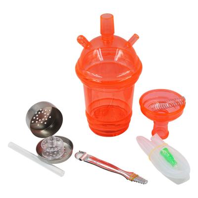 China Durable Custom Portable Acrylic Electric Hookah Cup Hookah With Hose Charcoal Holder Clips for sale