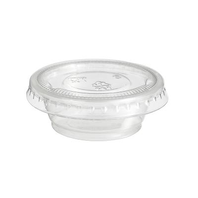 China Disposable 0.75oz PP Sauce Cup With Lid for sale