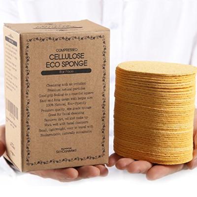 China Amazon Success Compressed Sponge Cellulose Sponge Eco-friendly Cleaning Expanding Face Cloth for sale