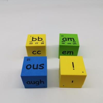 China Eco-Friendly Material Teacher Created Resources Scramble Spelling EVA Foam Cubes For Kids Education for sale