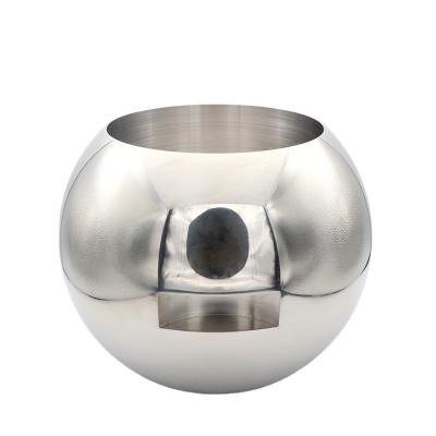 China Valves Spare Parts DN40 Stainless Steel Half Round Ball 316L Floating Straight Through Valve Ball for High Temperature Applications for sale