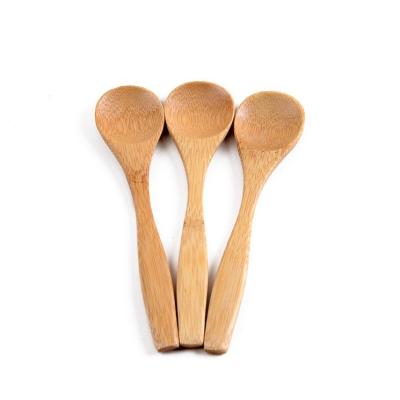 China Disposable Cheapest Eco-friendly Mini Baby Training Food Feeding Cute Bamboo Spoons Set For Toddlers for sale