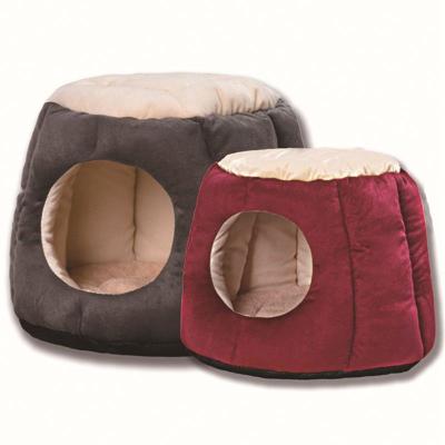 China Winter SJ1096 Comfort Cats Home Gray Dog Warm Enclosed Teddy Stored Breathable Pet Bed for sale