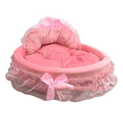 China New Breathable Korean Princess Cat Dog Kennel Version Pet Bed Factory Direct Selling Multicolor Optional Pet Bed for sale