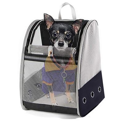 China Foldable Pet Backpack Porous and Breathable Shoulders Outdoor Portable Dog Car Bag Breathable Pet Bag for sale