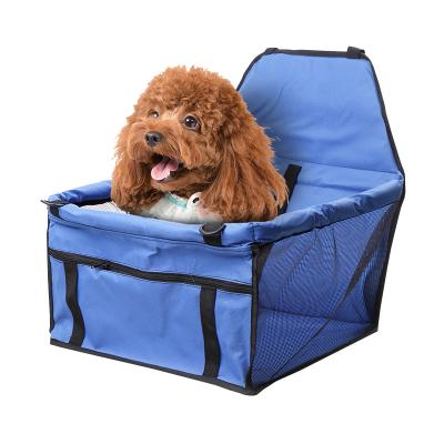 China Breathable Breathable Pet Cushion Mesh Belt Support Rod Hanging Waterproof Car Pet Bag Dog Car Seat Cover for sale