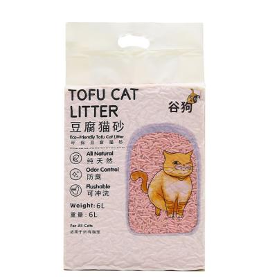 China 6L Wholesale Cat Litter Deodorizer Tofu Cat Litter Tofu Daily Necessities and Pet Dustproof Cat for sale