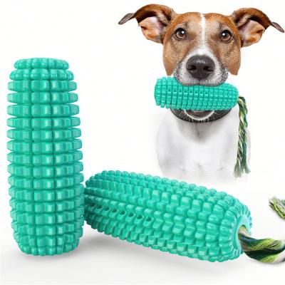 China SJ1195 Sustainable Qualified Pet Playing Teeth Brush Chew Rope Corn Shaped Healthy Dog Toy for sale