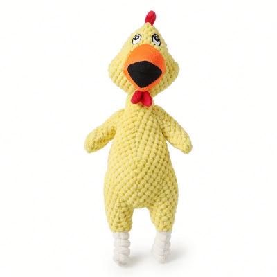 China SJ1073 Funny Stuffed Dog Funny Stuffed Chicken Pet Viable Colorful Stocked Screaming Voice Activated Toys for sale