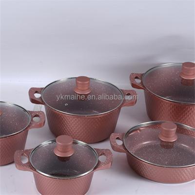 China 10pcs viable die cast aluminum casserole cookware sets for sale