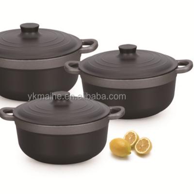 China Sustainable Hard Anodized Aluminum Nonstick Cooking Pot Cookware Set for sale