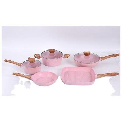 China Sustainable Non-Stick Aluminum Cookware 7PCS Sets for sale