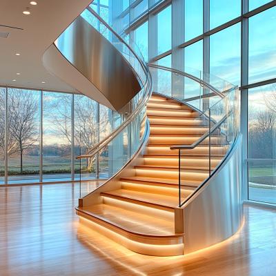 China Stylish Brushed Stainless Steel Handrails with 10mm Side Thickness for Glass Fencing for sale