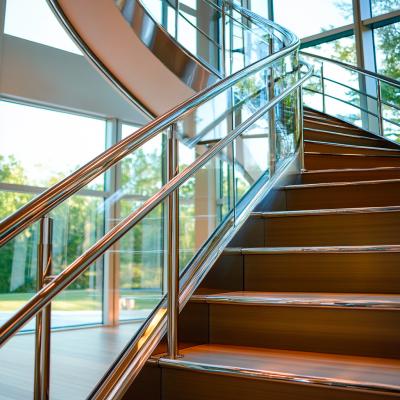 China Modern Brushed Stainless Steel Handrails for Outdoor Balconies for sale