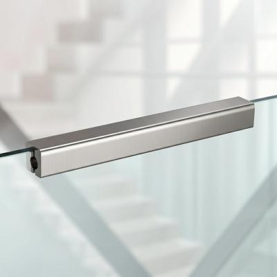 China Modern Stainless Steel Handrails with Flat Saddle for Glass Railings for sale