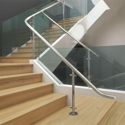 China Premium Stainless Steel Handrails with Polished Finish for Glass Railings for sale