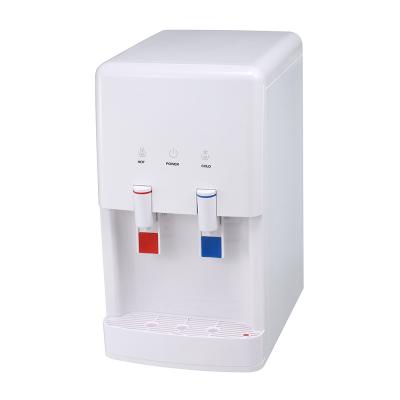 China Compressor Cooling Plastic Hot Cold Alkaline RO Filter Desktop Pipeline Water Purification Customized Drinking Dispenser for sale