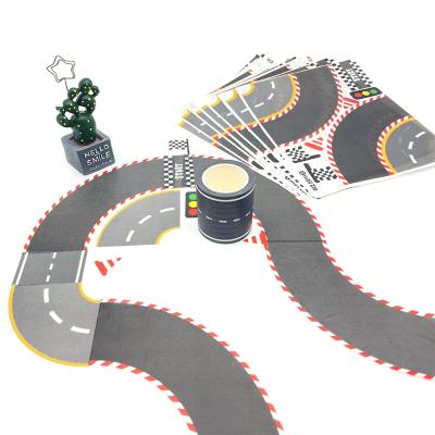 China Creative Road Railway 48mm Wide Waterproof Traffic Tape Washi Tape For Kids Toy Car Play for sale