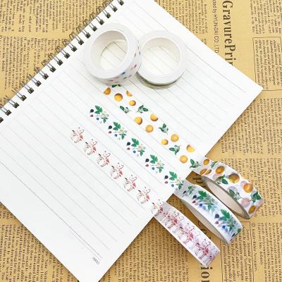 China Waterproof Wholesale Custom Logo Decoration Adhesive Washi Masking Tape Colored Printing for sale