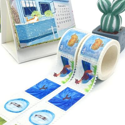 China Home Waterproof Diy Washi Decorative Paper Tape Gift Box Package Waterproof Adhesive for sale