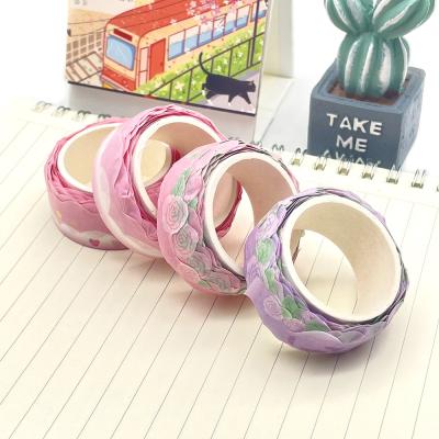 China Design Flower Waterproof Masking Printed Decoration Foil Washi Tape for sale