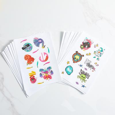 China Waterproof Eco Friendly Kiss Cut Custom Holographic Foil Vinyl Sticker Sheet for sale