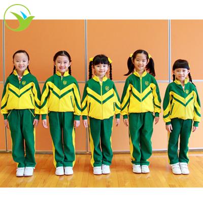 China Chinese school uniform set sports wear primary school uniform school sets clothing children fabric designs for sale